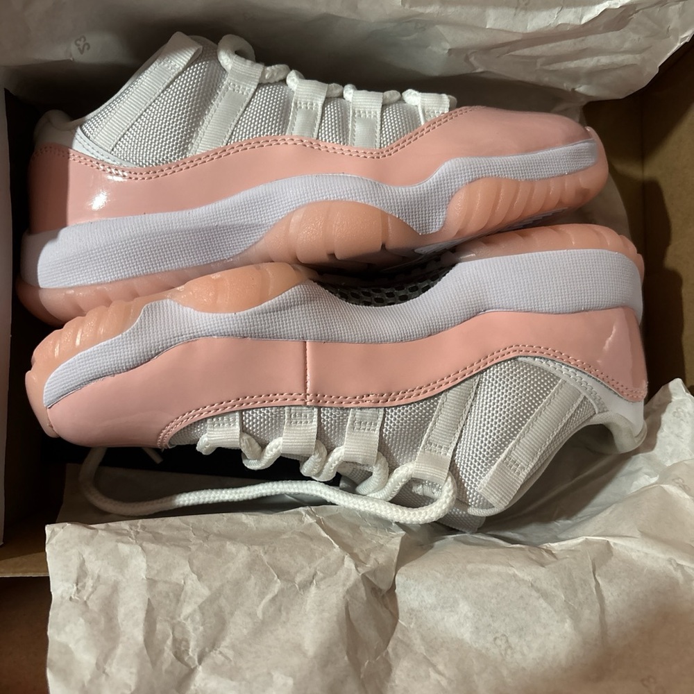 Pink and White Jordan 11s